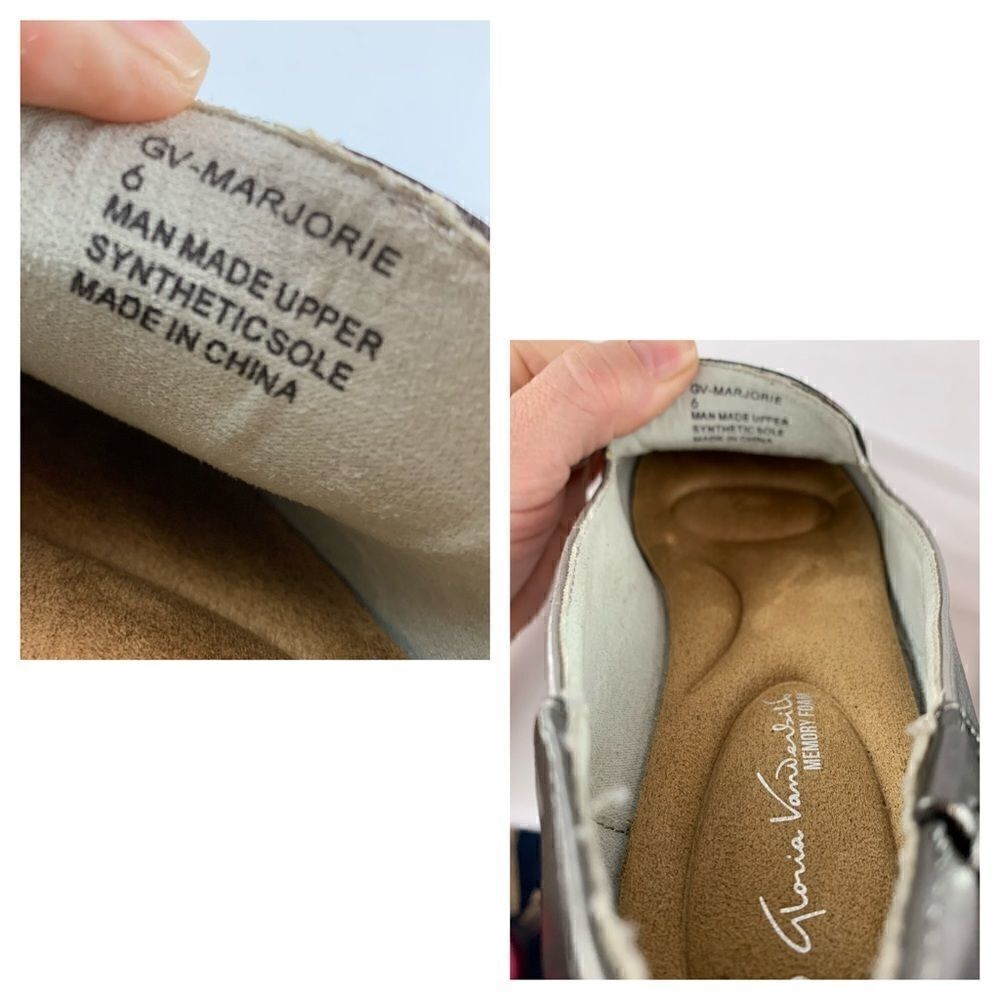 Gloria Vanderbelt Marjorie silver/shimmer loafer - Picture 6 of 9